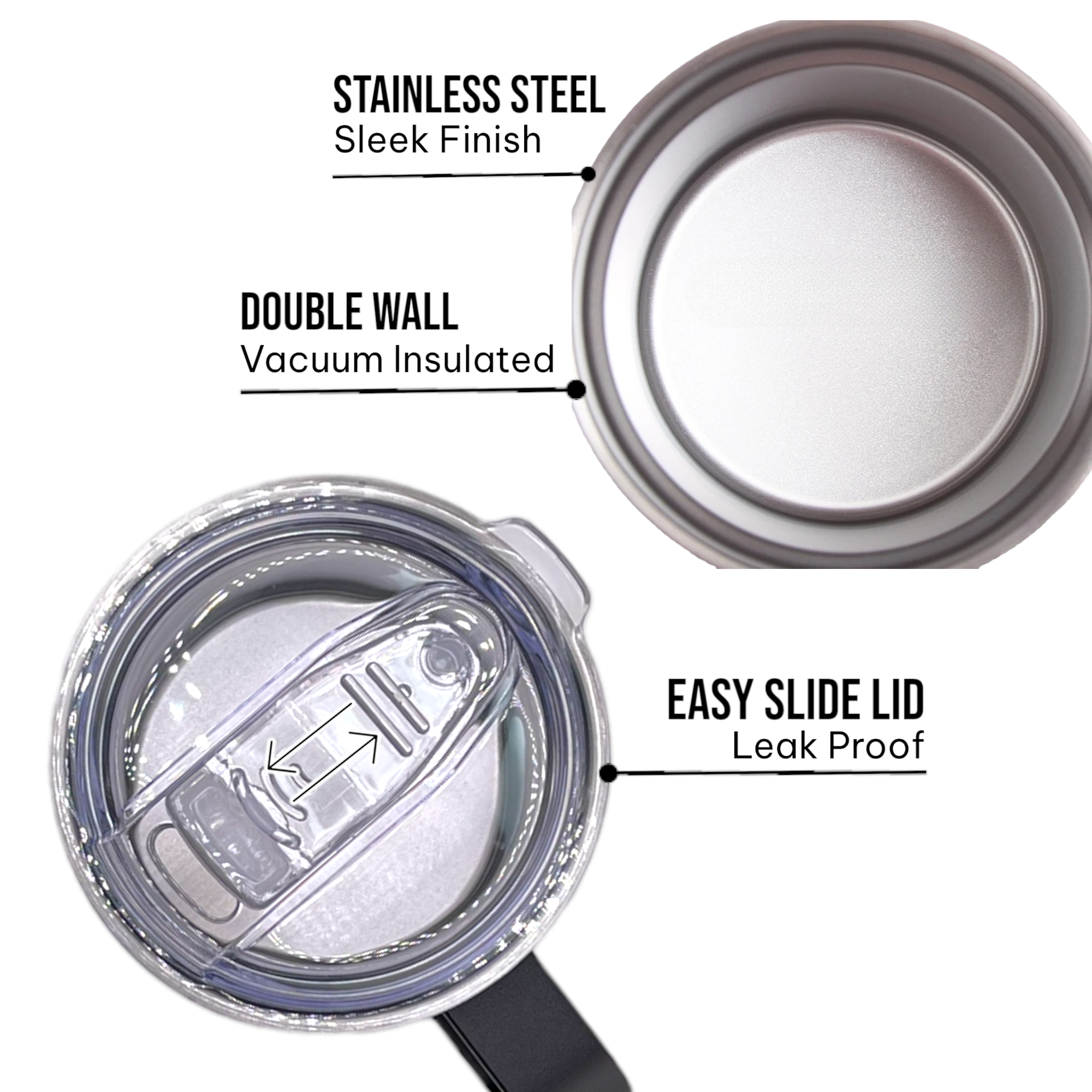 Replacement 12oz Insulated Coffee Travel Mug Press In Lid